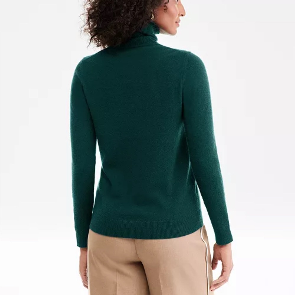 Peacock Green Cashmere turtleneck  for Women - Picture 3 of 8